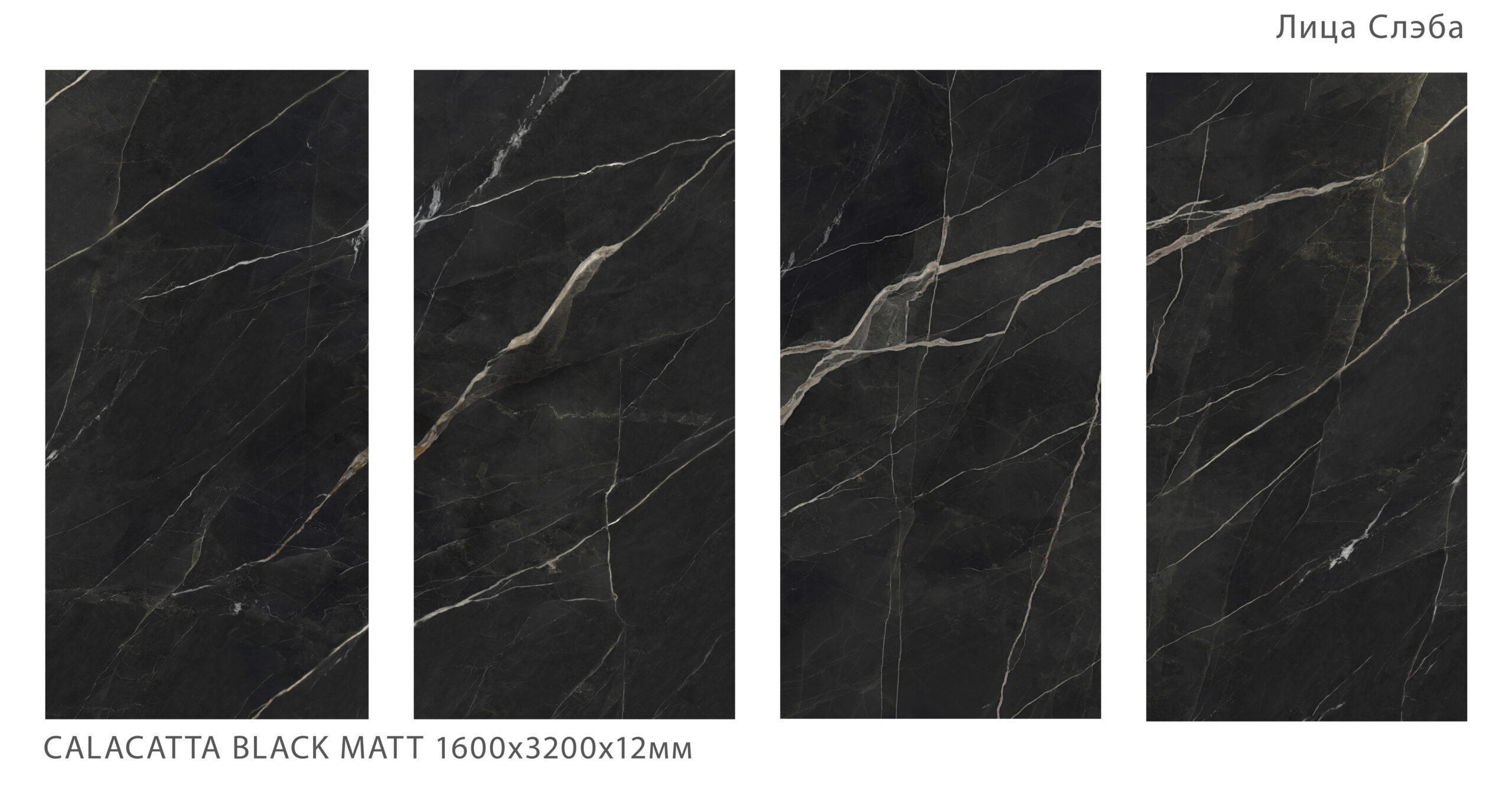 StaroSlabs CALACATTA BLACK 800х3200х12мм MATT — изображение 3